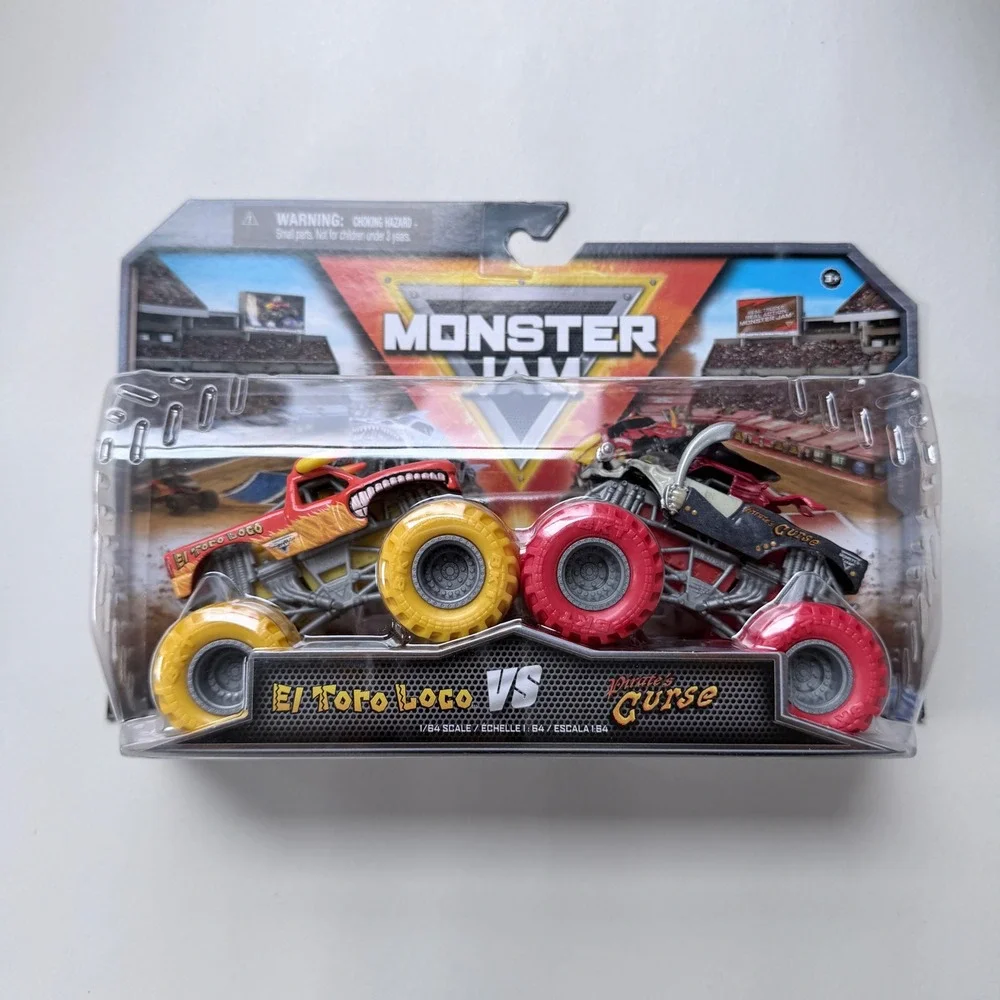 Monster Jam El Toro Loco vs Pirate's Curse 1/64 Scale Die-Cast 2-Pack Series 30